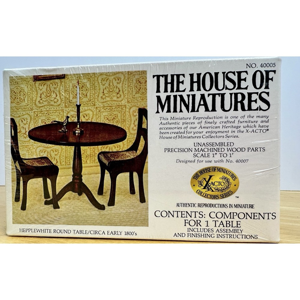 Hepplewhite Round Table - 1:12 Doll Furniture The‎ House of Miniatures 40005